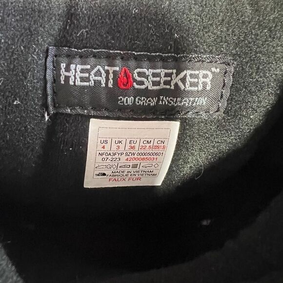 The North Face Girls Faux Fur Leather Shellista Lace IV Snow Boots Brown Size 4 - Picture 7 of 7